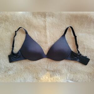 Skims Wireless Form Push-Up Plunge Bra 32DD In Onyx